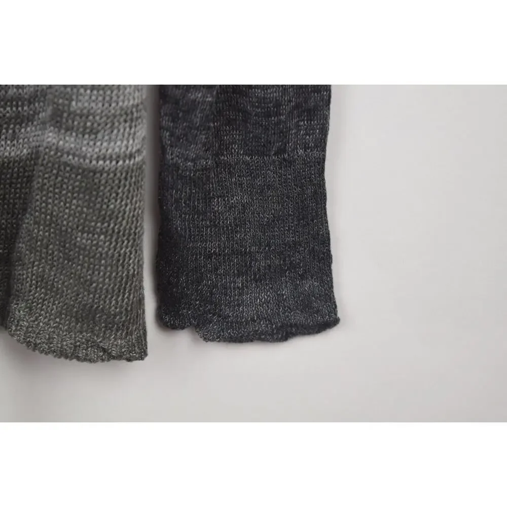 Eileen Fisher Womens Sweater Open Knit Linen Gray Striped Long Sleeve Sz Medium - Picture 11 of 16